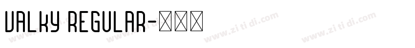 Valky Regular字体转换